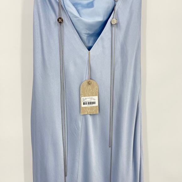 Meshki Light Blue Satin Maxi Dress - Picture 11 of 14